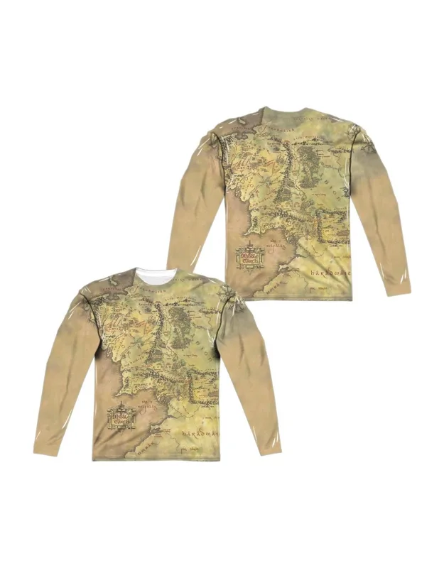 Middle Earth Map Long Sleeve Tee
