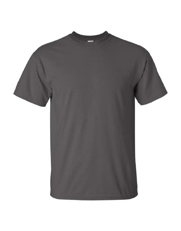Gildan Ultra Cotton Short Sleeve T-shirt With Seamless Double-needle Collar And Tubular Construction