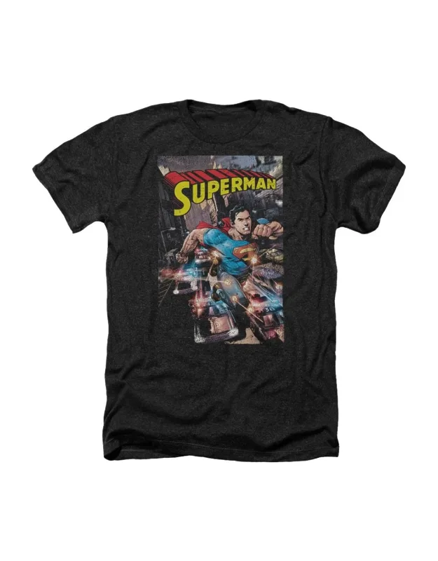 Superman Action One Heather Tee