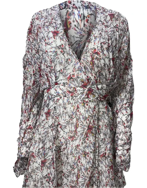 Floral Print Wrap Dress
