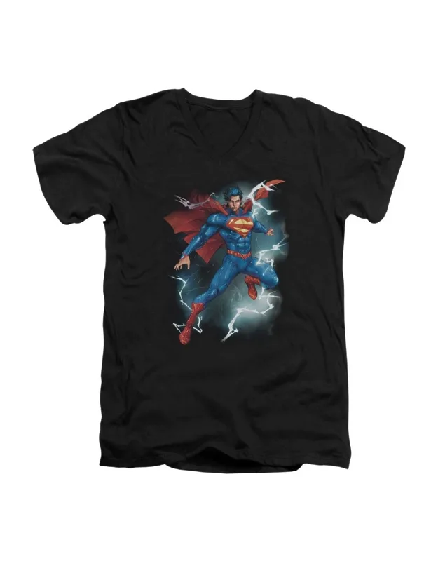Superman Annual #1 Cover Short Sleeve V Neck Premium Cotton T-shirt