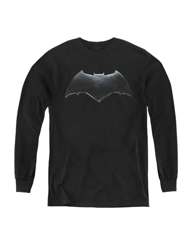 Justice League Movie Batman Logo Long Sleeve Tee