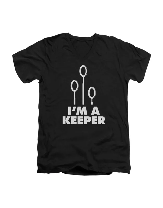 Harry Potter Keeper V Neck Premium Cotton Tee