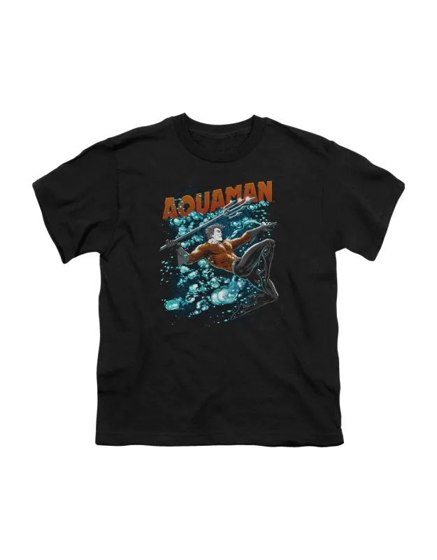 Justice League Of America Aquaman Bubbles Short Sleeve Tee - Stylish For Everyday Wear