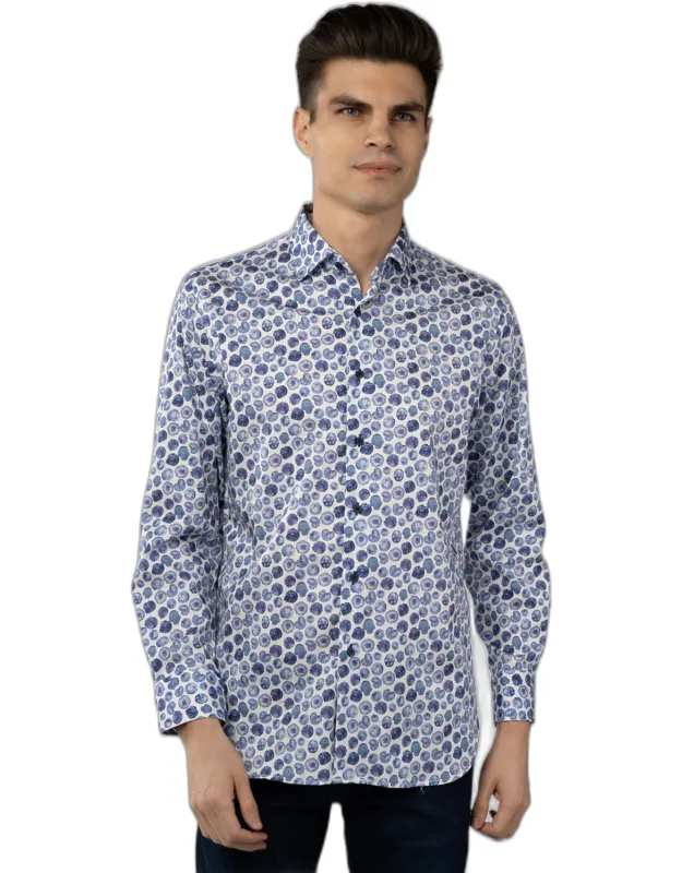 Circular Shirt Crafted With Natural Stretch And Luxurious