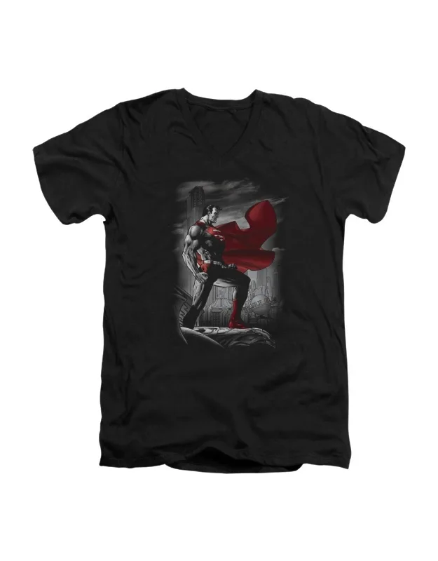 Superman Metropolis Guardian V Neck T-shirt