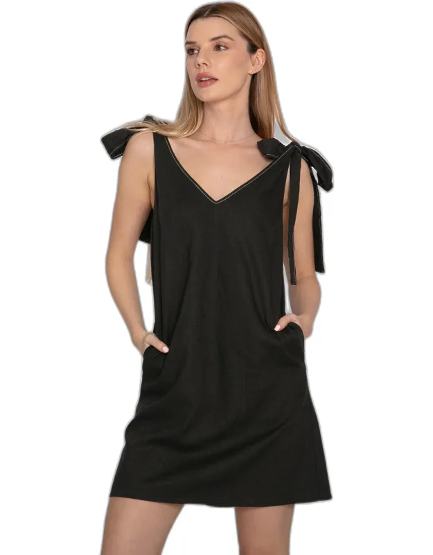 Tie Shoulder Mini Dress