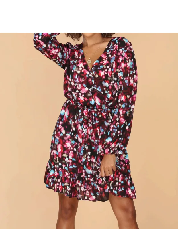Bali Long Sleeve Surplice Dress
