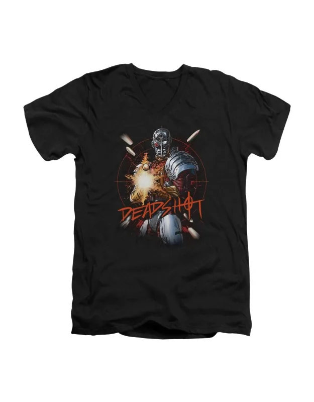 Justice League Of America Deadshot V Neck Premium Cotton T-shirt
