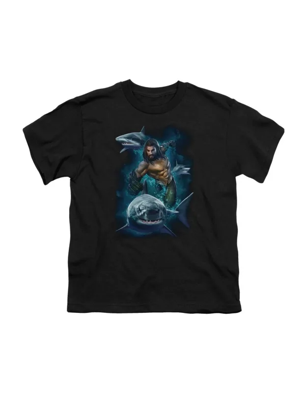 Aquaman Movie Swimming With Sharks T-shirt
