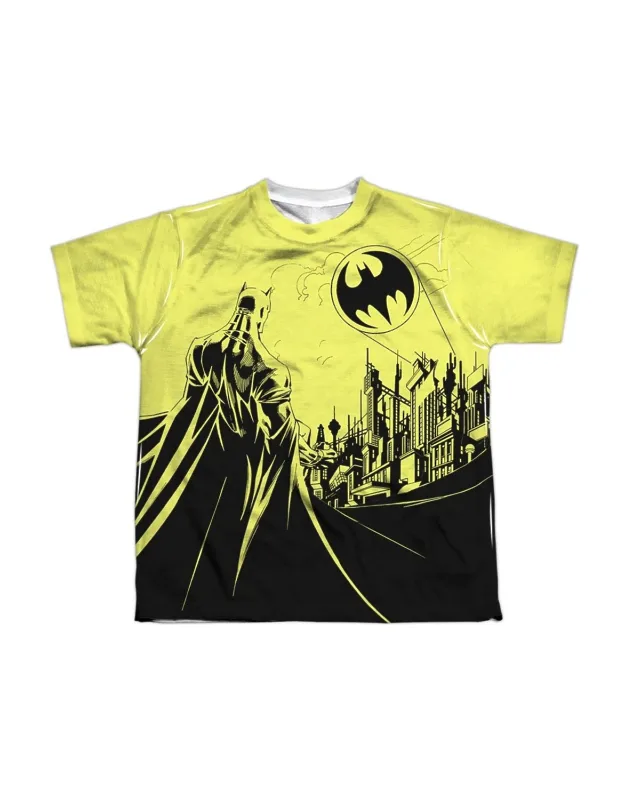 Batman Bat Signal Short Sleeve Poly Crew Tee Stylish Easy
