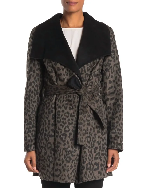Double Faced Wool Wrap Belted Coat