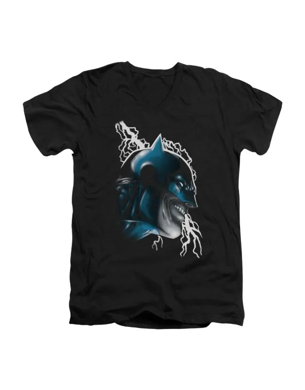 Batman Crazy Grin V Neck T-shirt