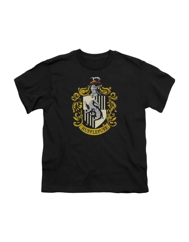 Harry Potter Hufflepuff Crest Short Sleeve Tee - Stylish For Everyday Wear
