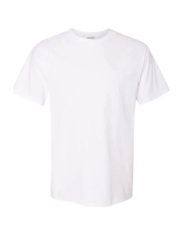 Comfortwash Garment-dyed T-shirt With Double-needle Coverstitched And Twill Neck Tape