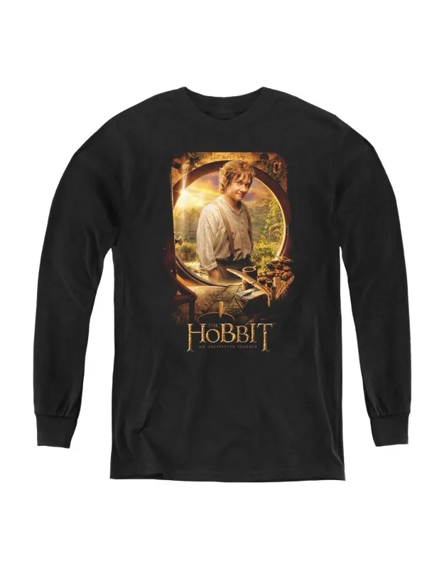 _hobbit Bilbo Poster Youth Long Sleeve Tee / T-shirt - Stylish And Great For Everyday Wear_