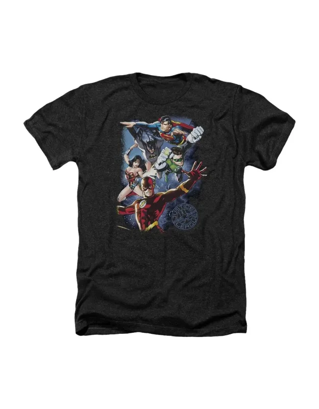 Justice League Of America Galactic Attack Tee - 50% Cotton, 50% Polyester
