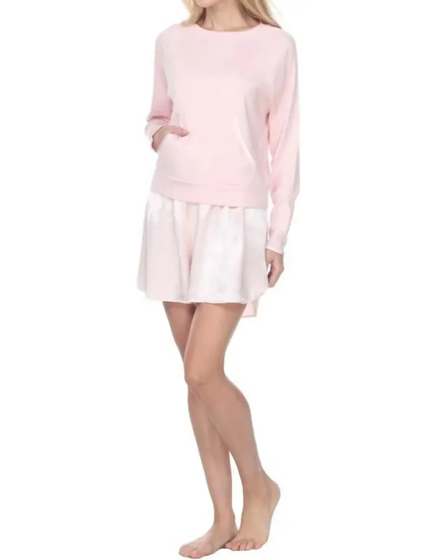 Becca Long Sleeve Semi Crop Sweatshirt
