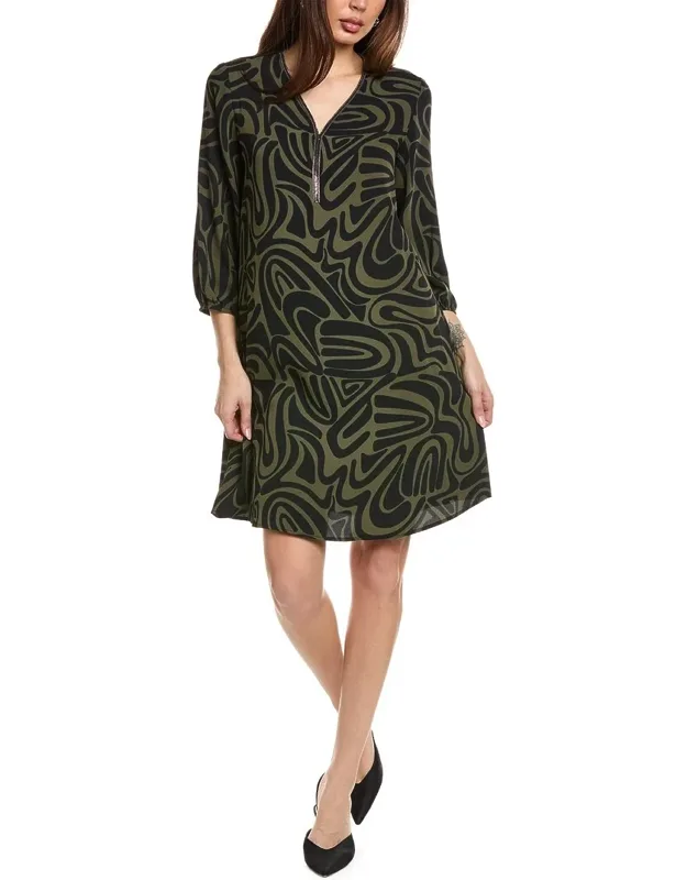 Chain Neckline Shift Dress