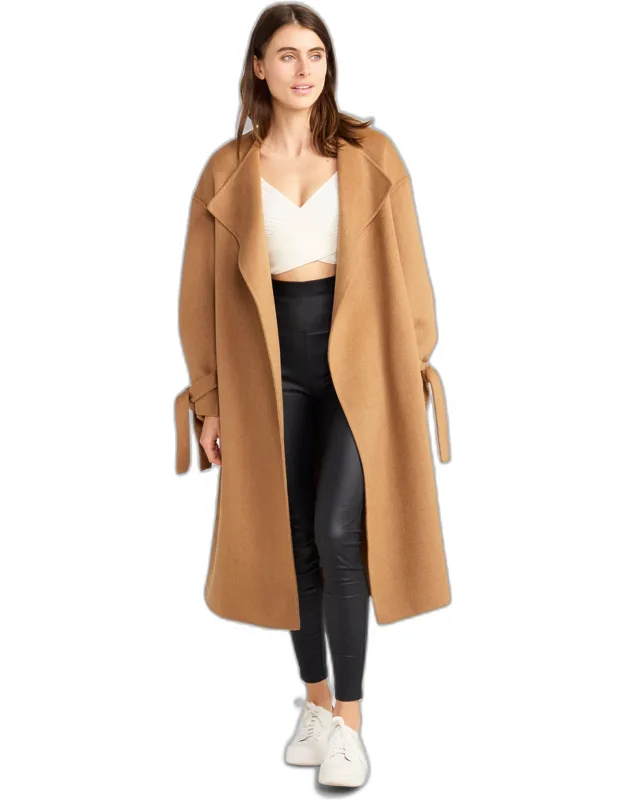 Collarless Robe Coat
