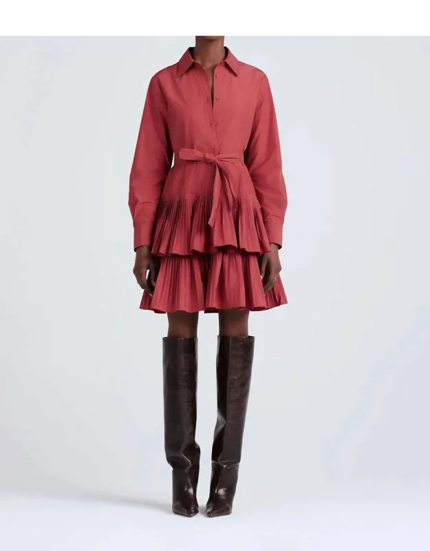 Pleated Mini Dress