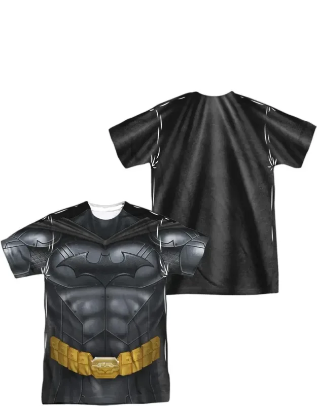 _batman Athletic Uniform (front/back Print) Short Sleeve Poly Crew Tee / T-shirt - Stylish And Easy_