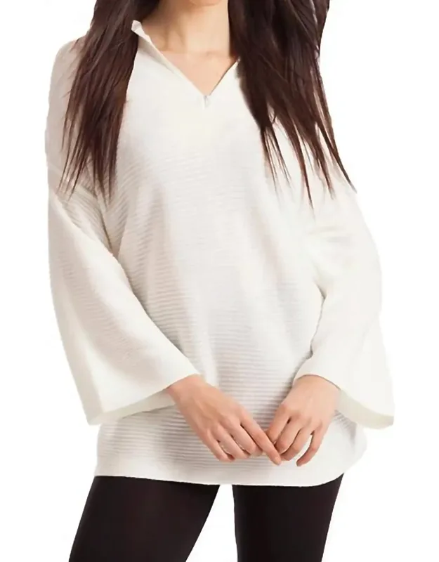 Ribbed Bell Sleeve Top