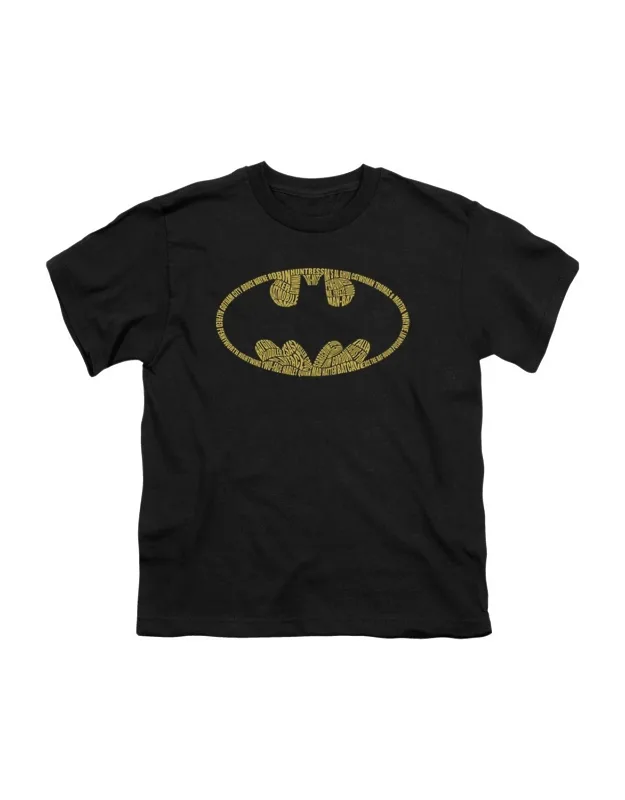 _batman Word Logo Short Sleeve Tee / T-shirt Stylish Easy_