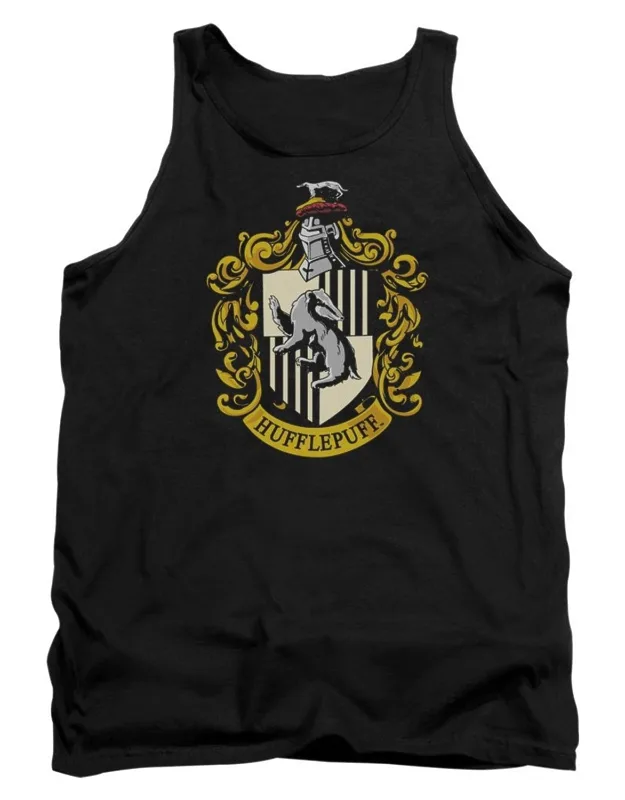 Harry Potter Hufflepuff Crest Tank Top - 100% Pre-shrunk Cotton