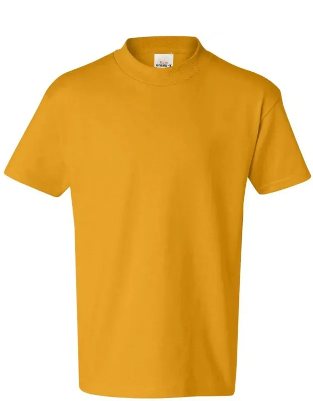 Hanes Authentic Youth T-shirt Classic Fit Cotton Jersey