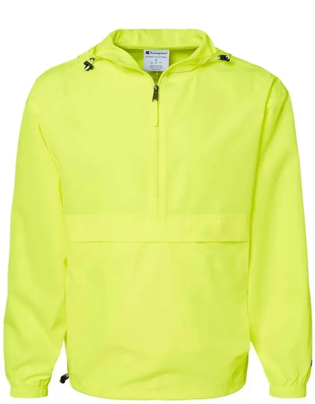 Packable Quarter-zip Jacket - Wind- And Water-resistant, Adjustable Waist Drawcord