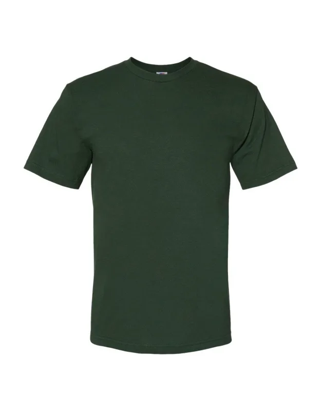 Bayside Usa-made 100% Cotton T-shirt, Pre-shrunk, Double-needle Stitched Sleeves