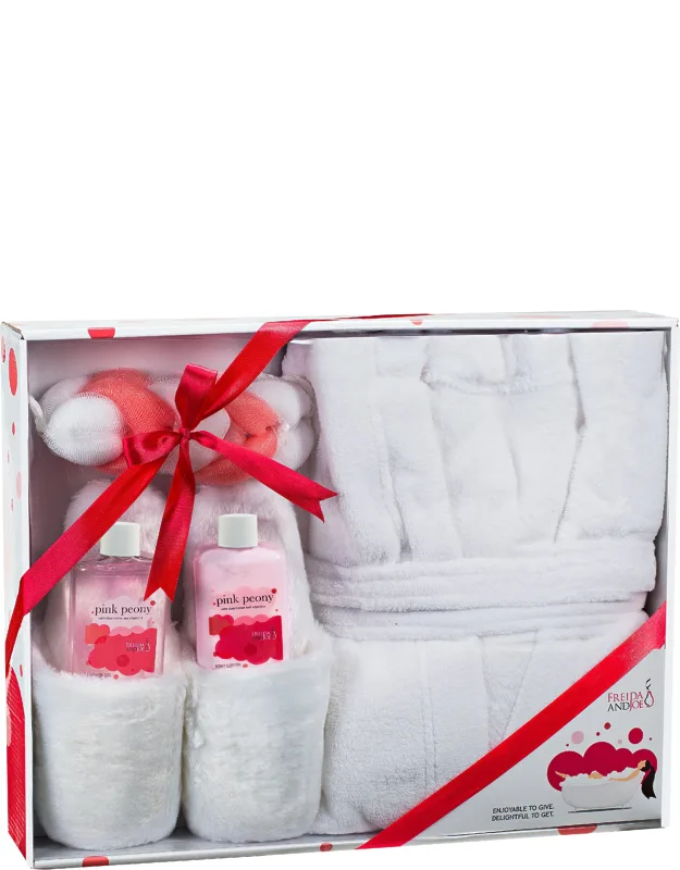 Bath & Body Spa Gift Set With Luxury Bathrobe And Slippers