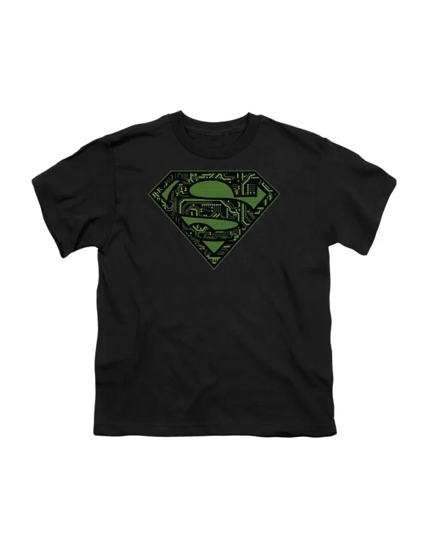 Superman Circuits Shield Short Sleeve Tee - Stylish, Everyday Wear