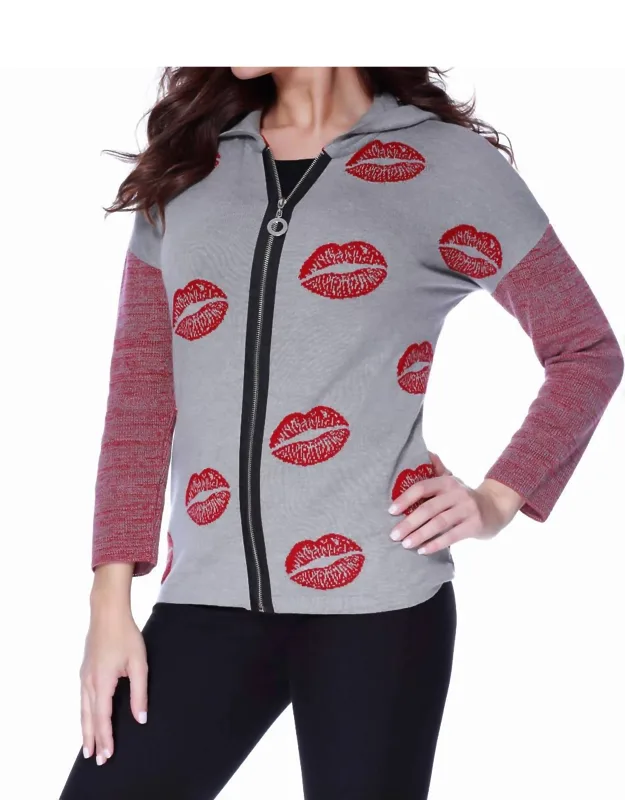 Kisses Me Hooded Cardigan