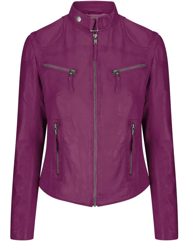 Leather Vintage Slim Fit Biker Jacket
