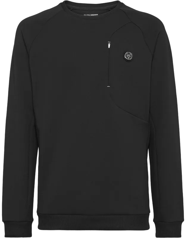 Sweatshirt Ls Racing Fleece Technical Fabric, Invisible Zip At Front