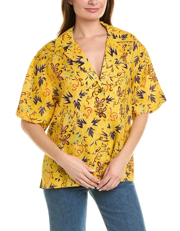 Sullivan Top With Elbow-length Sleeves And Button Closure