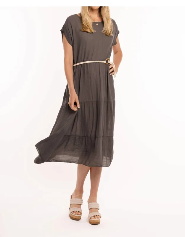 Woven Short Sleeve Dress