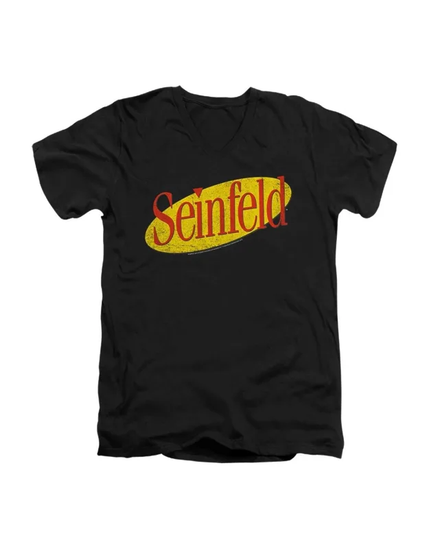 Seinfeld Logo Short Sleeve V Neck Premium Cotton T-shirt