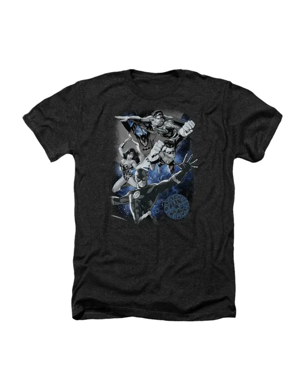 Justice League Of America Galactic Attack Nebula Tee