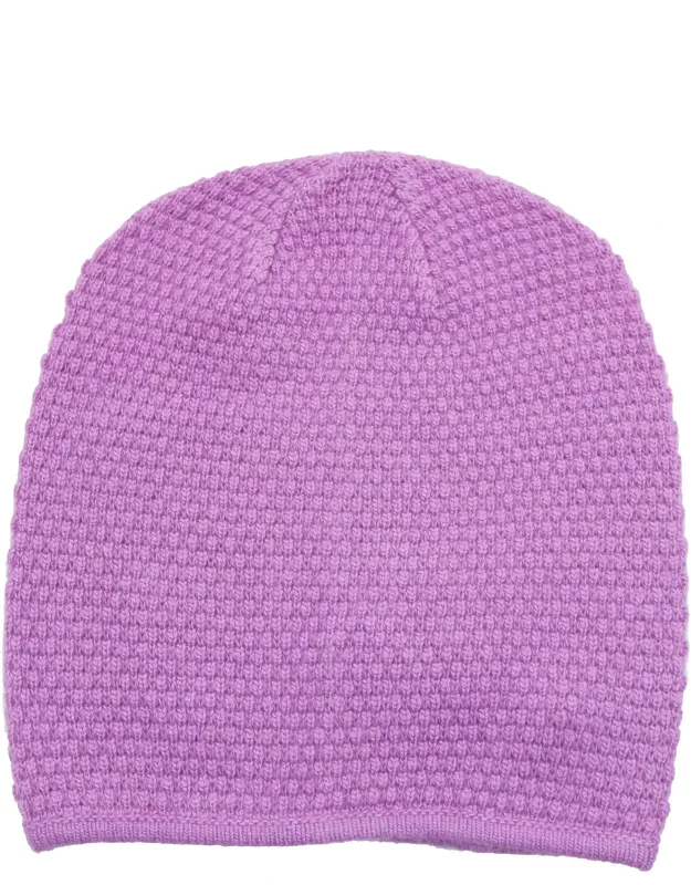 _slouchy Popcorn Hat With Self Piping At Cuff_