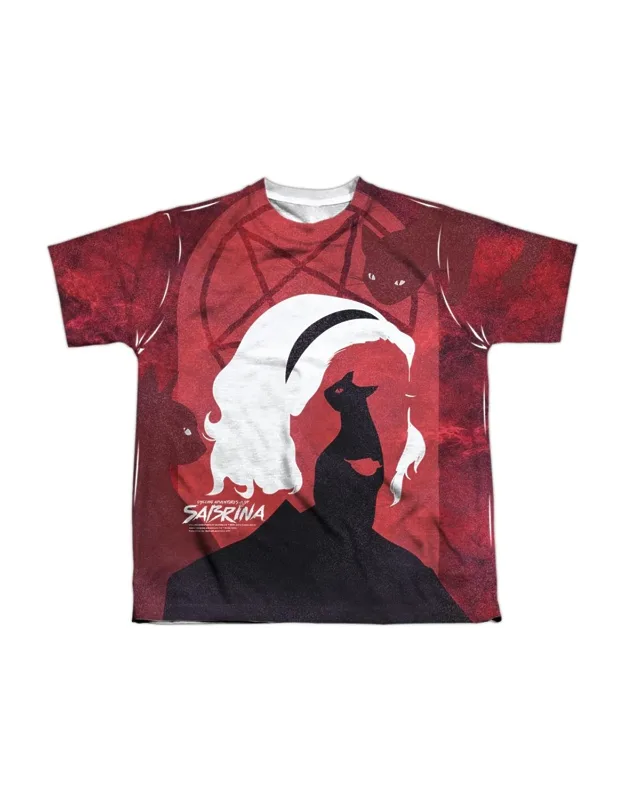 Chilling Adventures Of Sabrina Cats Short Sleeve Poly Crew Tee / T-shirt