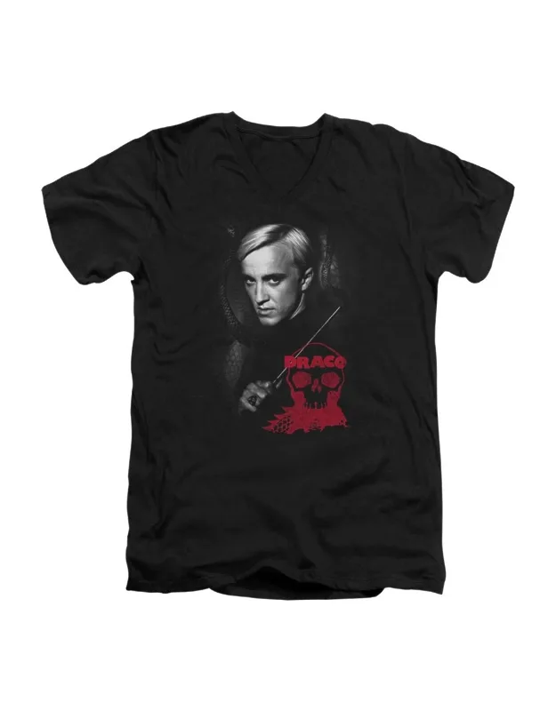 Draco Portrait Short Sleeve V Neck Premium Cotton T-shirt