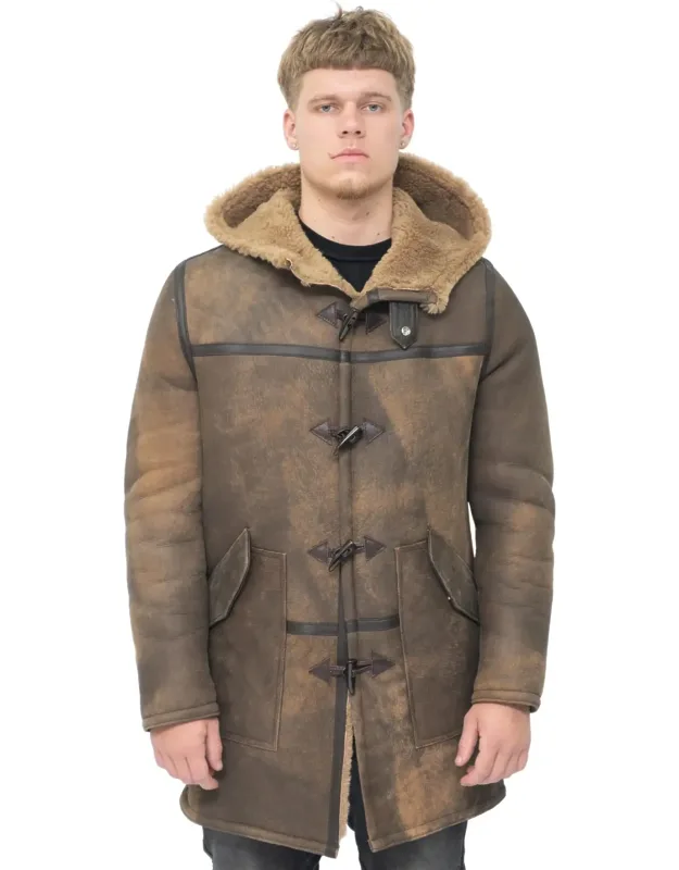 Duffle Coat-leyburn With Hooded Design And Handwarmer Pockets