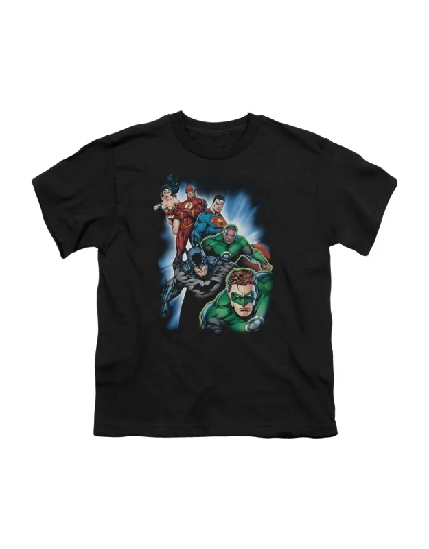 Justice League Of America Heroes Unite Short Sleeve Youth Tee - Stylish And Great For Everyday Wear