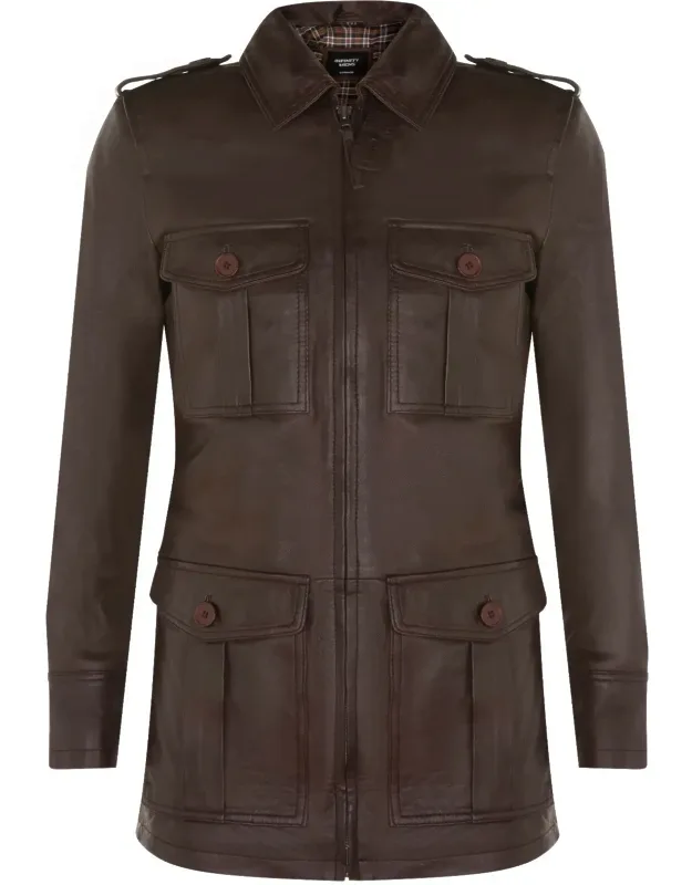 Leather Parka Safari Coat