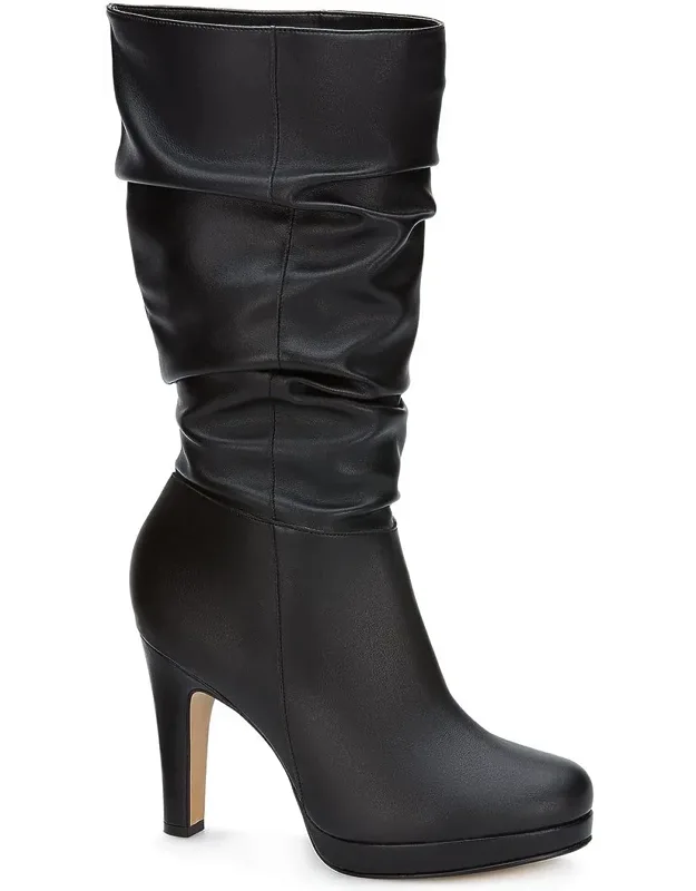 High Heel Tall Slouch Boots - Sophistication And Style