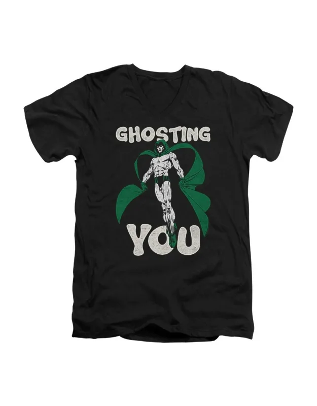 Justice League Of America Ghosting V Neck Premium Cotton T-shirt