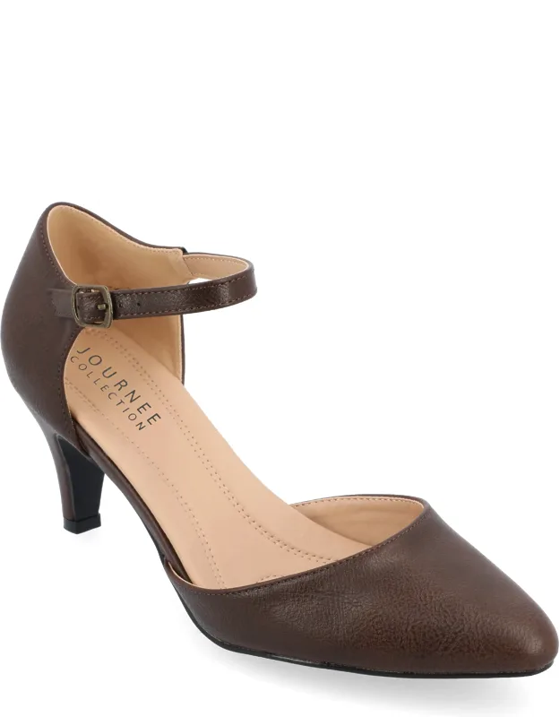 Bettie Almond Toe Mid Heel Pump